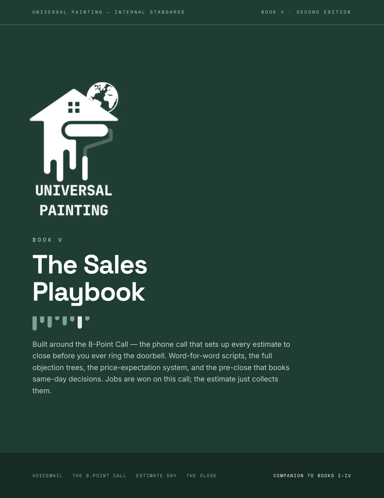Cover of Book V — The Sales Playbook